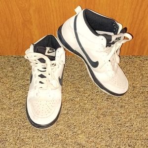 Cream and Black Nike Forces